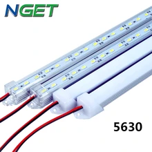 2pcs/lot DC12V SMD 5630 LED Bar light 5630 LED Hard rigid Light 5630 with PC cover,36Led 0.5m,cold white/white/warm white/R/G/B