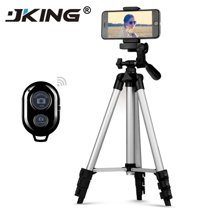 JKING 110cm Camera Phone Holder Tripod Bracket Stand Mount Monopod