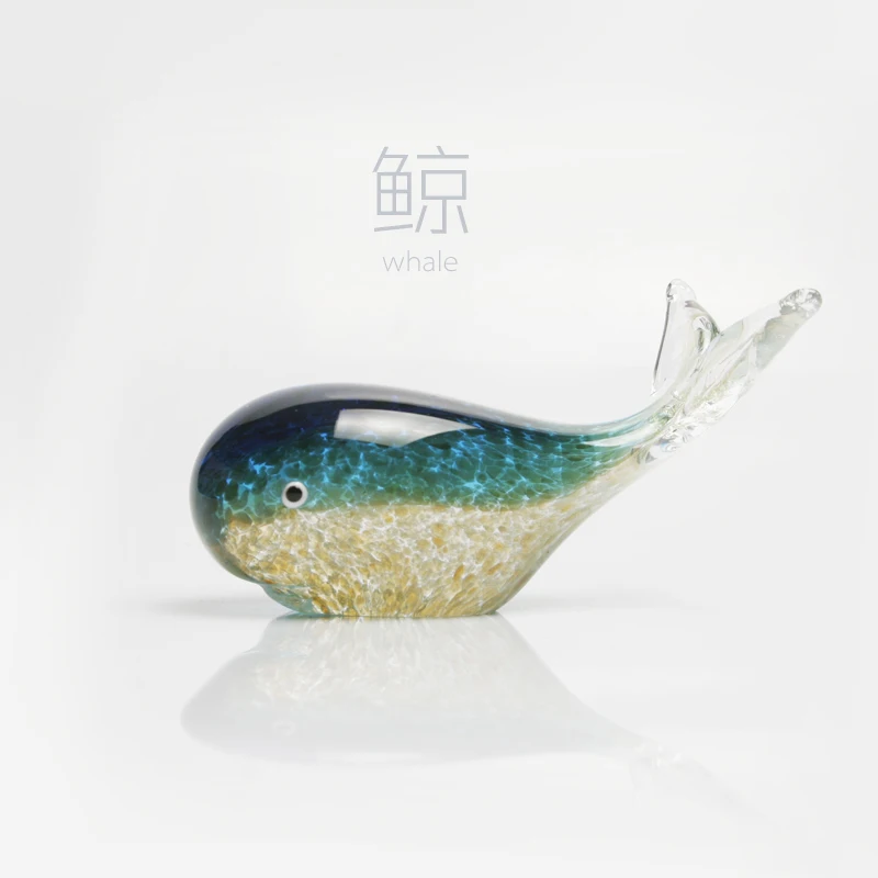 

Nordic style glass whale, home decoration, creative ornaments, New Year gift
