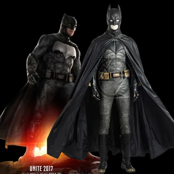 

Justice League Batman cosplay Costume Superhero Halloween Costumes For Adult Custom Made Cosplay Batman Costume Leather Suit