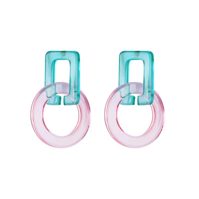 

GuanLong 2018 New Arrival Lucite Acrylic Earrings Brincos Jewelry for dropshipping wholesale