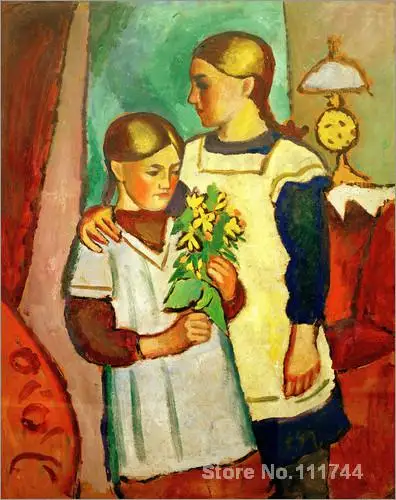 

artwork for home Two Sisters August Macke artwork Hand painted High quality