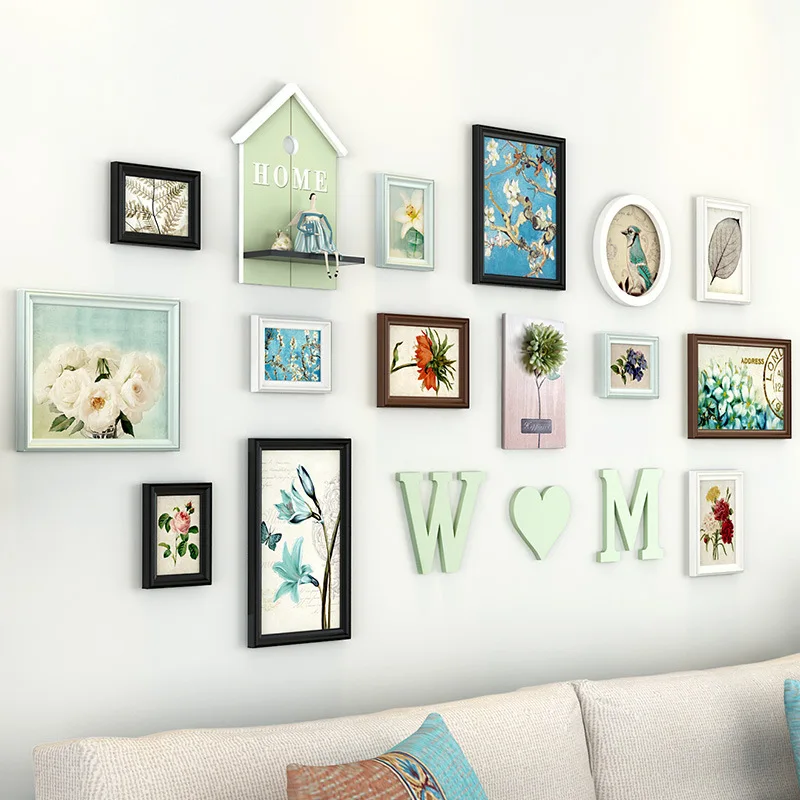 Europe Classic Photo Frame Wall Wedding Room Picture Decoration Hanging Album Set Cheap Frame13pcs/set | Дом и сад