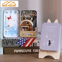 Кукольный домик деревянный миниатюрный Diy Кукольный дом Miniaturas игрушечный дом на день рождения креативная Подарочная коробка тайная загадочная мечта