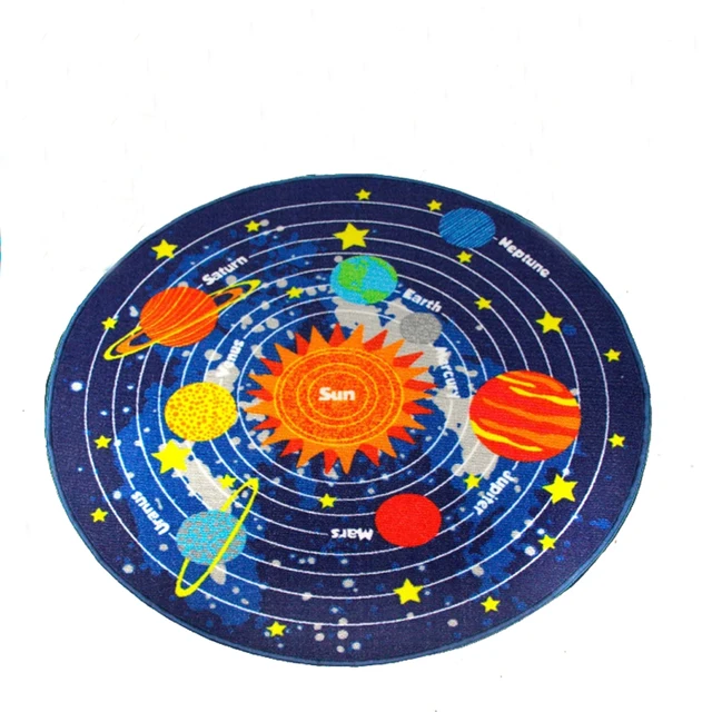 Rubber Back Outer E Round Rug Star Moon Sun Rocket Rugs And Rubber Back Outer E Round Rug Star Moon Sun Rocket Rugs And Carpet