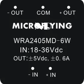 

2pcsWRA2405MD-6Wbest quality power module supply 24v to 5V dual output isolated step-down dc dc converter