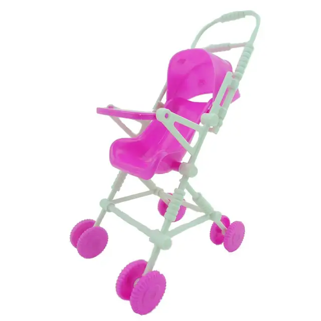 1 Pcs Pink Baby Stroller Trolley Nursery Toy For Barbie Doll Kelly