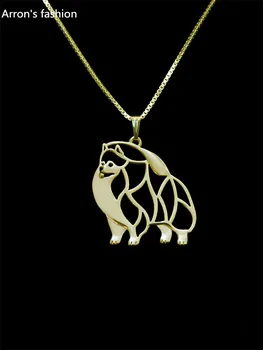 

Trendy Cute Pomeranian jewelry pendant necklace women gold silver dog jewelry statement necklace men online shopping india