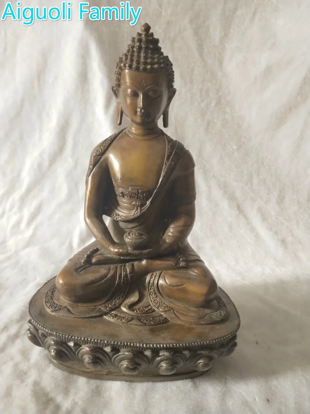 

High 30CM buddha sculpture!!!Asian antique art collection home decoration crafts,chinese old copper Buddha statue 01