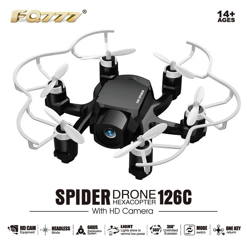 

FQ777-126C Pocket Dron 4CH 6Axis With Camera HD 2MP The Eyes RC Quadcopter Hexacopeter FPV Mini Drone RC Helicopter
