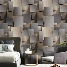 Современные Простые 3D квадратные Мраморные ТВ фоновые обои для спальни гостиной олени меховые обои