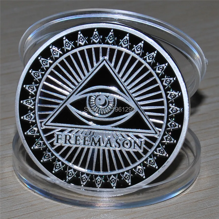 

Бесплатная доставка, 5 шт./лот FREEMASON MASONIC MASON CHALLENGE COIN
