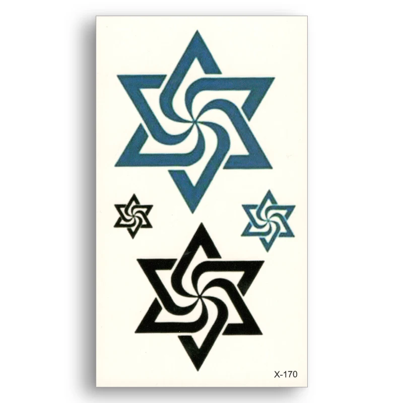 

Hexagram Water Transfer Fake tattoos Waterproof Temporary tatoo Sticker Men Women Cool Beauty Elegant Body Art Harajuku