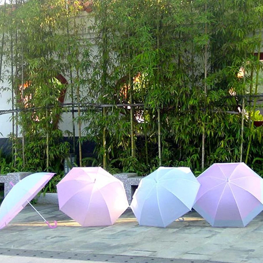 Автоматический детский зонтик, меняющий цвет, солнцезащитный козырек, УФ, прозрачный зонтик от дождя для женщин и детей, садовый зонт, идеи подарка 50KO097