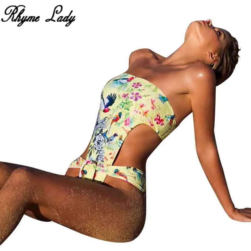 Strapless Backless Printed Bikini Strapless Backless Printed Bikini