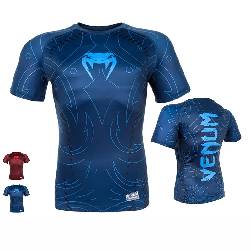 

Men Shirt Short Sleeve Summer Mma T-Shirt Mens Running Compression Sport Shirt Male Dry Fit Breathable Rashgard Man Gym Fitness