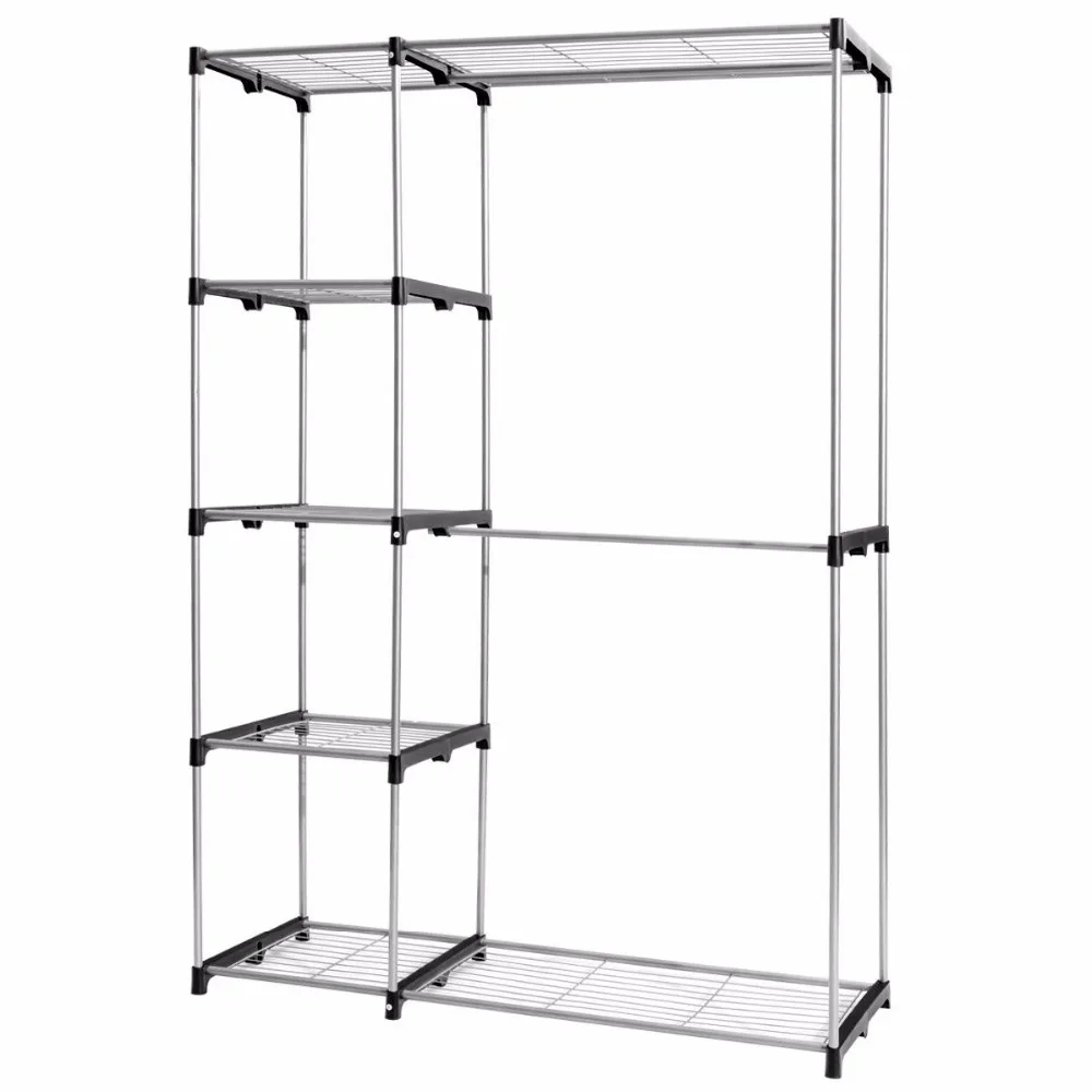 Giantex Closet Organizer Garment Rack Portable Clothes Hanger Storage Rack Home Shelf Home Furniture HW56835 Giantex Closet Organizer Garment Rack Portable Clothes Hanger Storage Rack Home Shelf Home Furniture HW56835