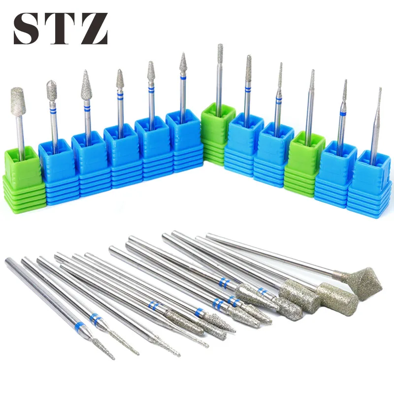 

STZ 1pcs Milling Cutter For Manicure Diamond Nail Drill Bits Burr Milers Carbide Remover UV Gel Polishing Nail Art Tools #056-1
