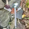 TOAKS Ultralight Titanium Spoon Long Handle Spork with Polished Bowl 215mm 5