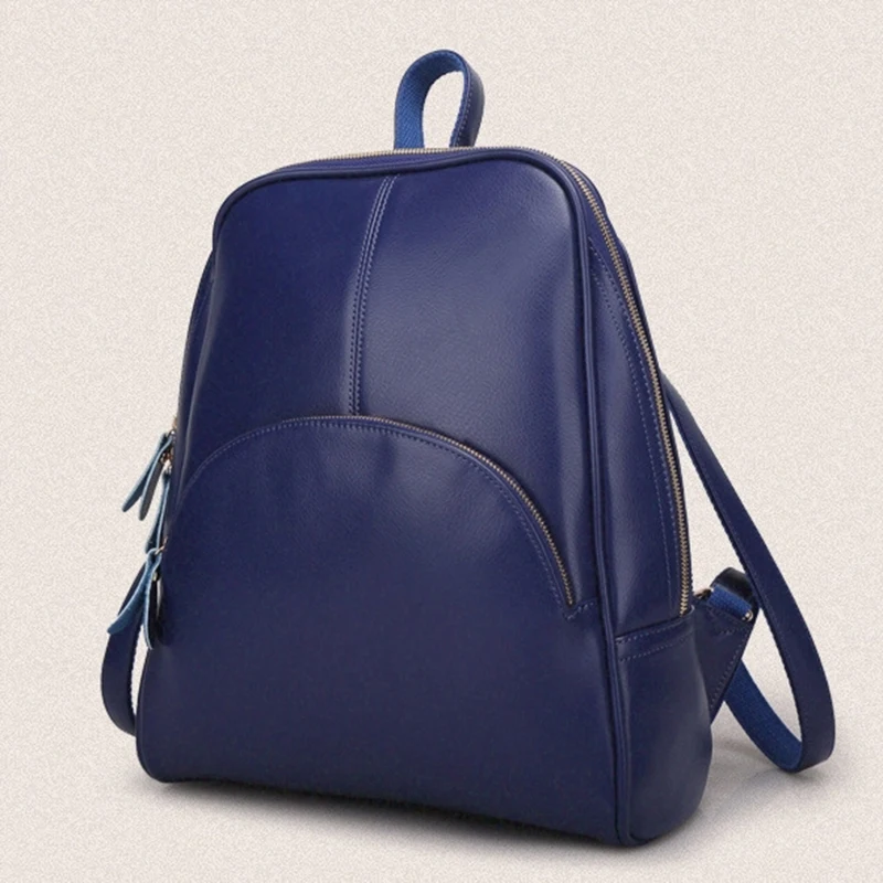 

Leisure Italian style Leather Backpack Refreshing Classic Backpack Women Schoolbag School Bags for Teenagers