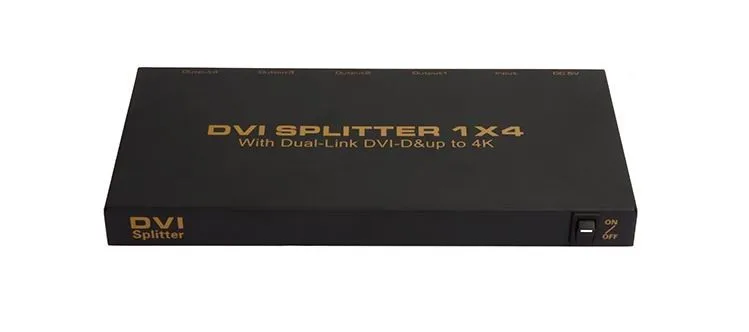 1 шт. разделитель DVI 1X4 DVI дистрибьютор поддерживает 1 вход DVI и 4 DVI выход в розничный пакет