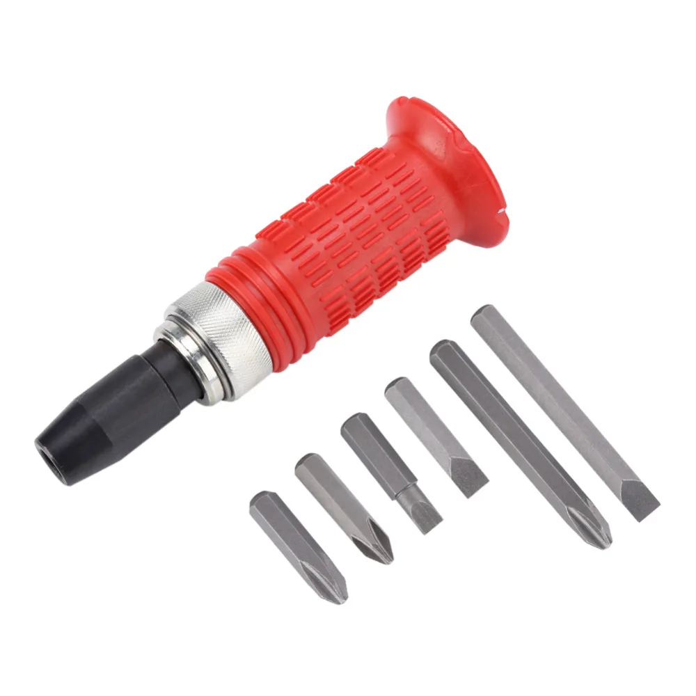 WALFRONT 7pcs/Set Impact Screwdriver Set Chrome vanadium Steel