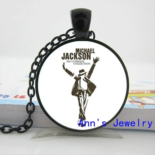 Майкл ожерелье Джексон Moonwalk Длинная подвеска фанатов любимый бренд Звезда стеклянный купол ожерелье HZ1