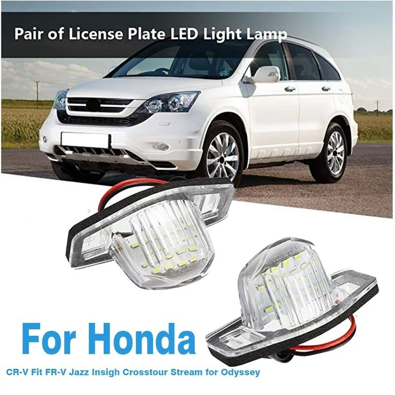 2х Бесплатная ошибка 18 1210 SMD светодиодные номерные знаки для Honda CR V подходит FR Jazz