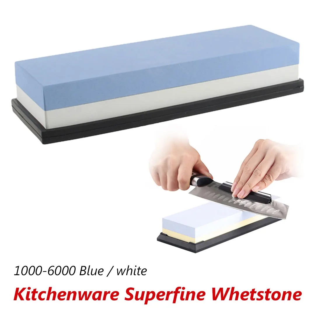 

1000/6000 Grit Professional Whetstone Knife Sharpener Diamond Professional Kitchen Knife Sharpener Stone Dual Sided Combination
