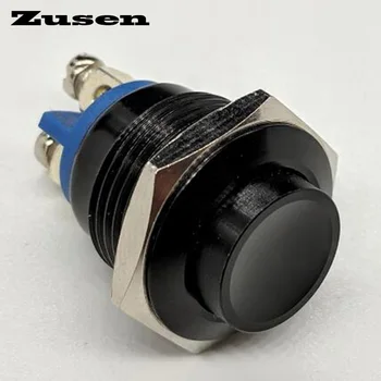 

Zusen New 16mm Momentary Black metal push button waterproof switch