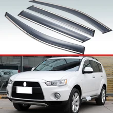 Для Mitsubishi Outlander 2009 2010 2011 2012 Пластиковый Наружный козырек вентиляционные Шторы окно Защита от солнца и дождя дефлектор