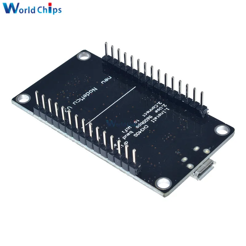 10 шт./лот беспроводной модуль CH340 CH340G NodeMcu V3 wifi макетная плата модуль на основе ESP8266 ESP-12E Micro USB Repalce CP2102