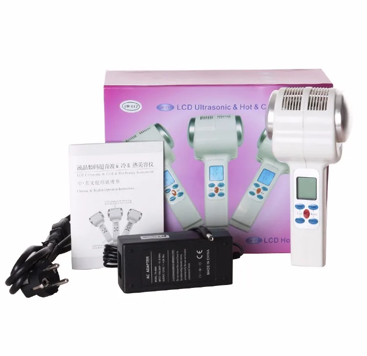 Ultrasonic Cryotherapy Hot Cold Hammer Lymphatic Face Lifting Massager Ultrasound Cryotherapy Facial Body Beauty Salon Equipment