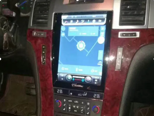 10,4 дюймов вертикальный экран Tesla стиль Android 8,1 автомобильный dvd-плеер gps для Cadillac Escalade навигация Радио 64 Гб ram 4 Гб rom px6