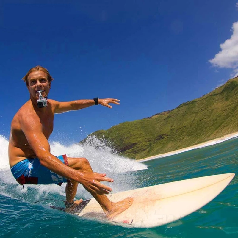 Support de caméra de planche de surf KEENSO - Base de montage en PVC avec  anneau en D - Blanc