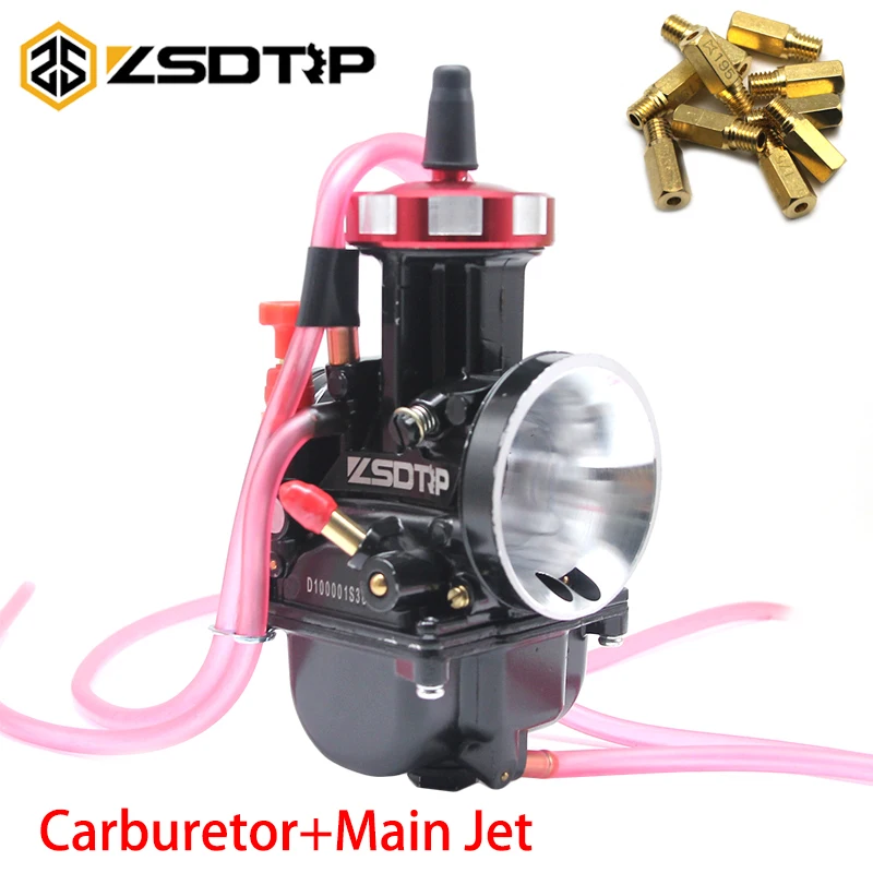 

ZSDTRP Motorcycle PWK Carburetor With Main Jet 34 36 38 40 42 MM PWK34-42MM Air Striker 2T 4T Engine Scooter UTV ATV Dirt Bike
