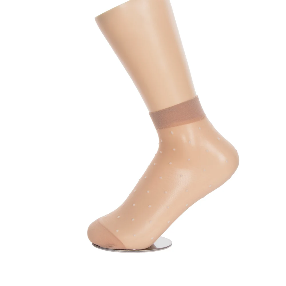 Носки женские тонкие Нескользящие прозрачные дышащие со стразами на шнуровке