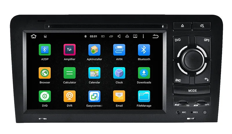 Discount Android 8.0 Car DVD Player for Audi A3 2003-2013 with GPS Navigation Radio BT USB SD AUX WIFI Audio Video Stereo 4Core 4G+32G 1