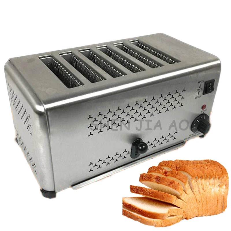 220V 1PC Home stainless steel 4/6 slices toaster oven electric breakfast toaster bread machine 220V 1PC Home stainless steel 4/6 slices toaster oven electric breakfast toaster bread machine