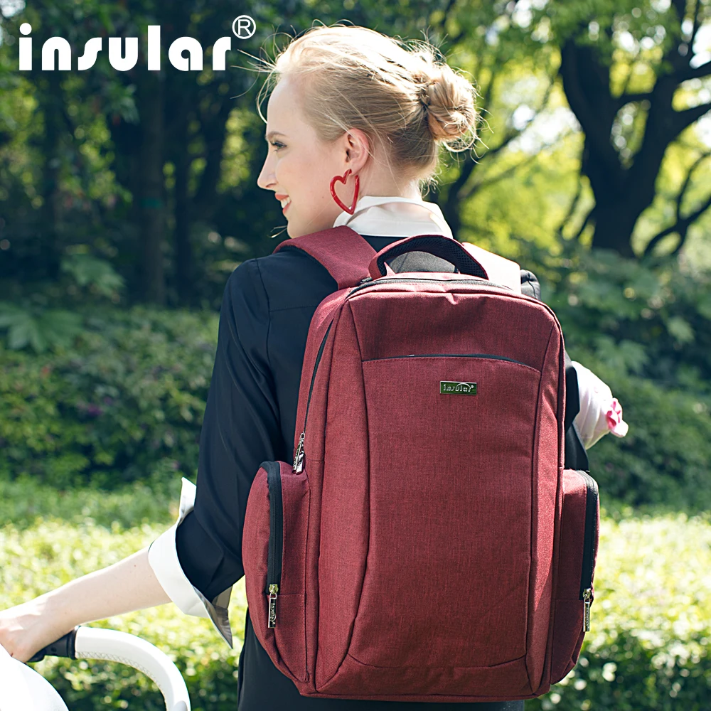 

Labor Bag for New Mummy Large Capacity Multi Function Solid Maternity Changing Bag with Straps Baby Stroller Bags