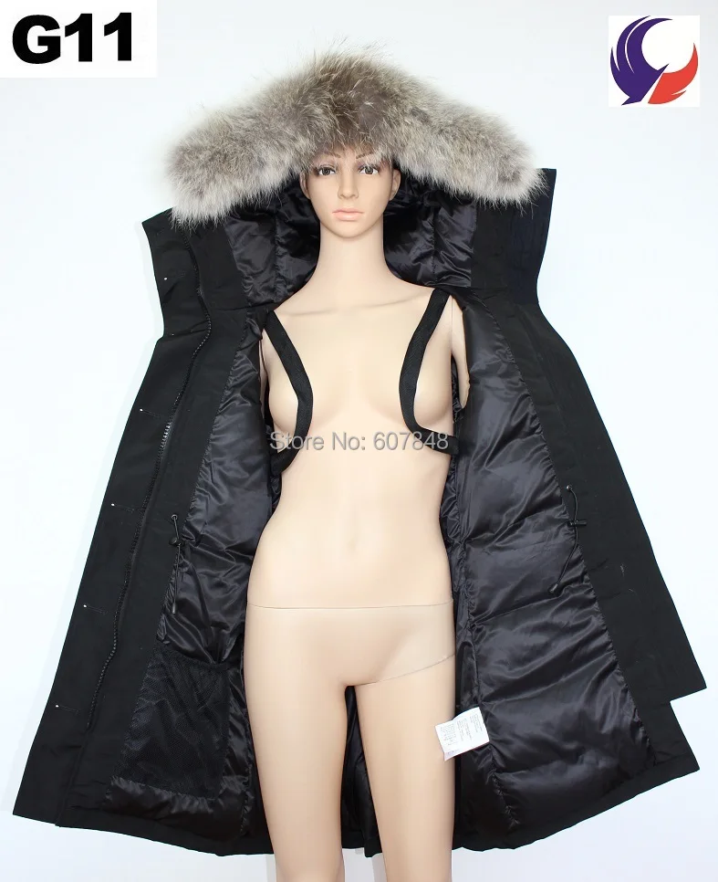 Новая мода, Брендовое Женское зимнее пальто, Rossclair, парка, гусиный пух, пуховая куртка, настоящий Койот, меховой воротник для леди, G11