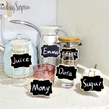 6 шт. мини подвесная деревянная доска двухсторонняя стираемая доска для сообщений Классная доска Wordpad пользовательские названия Дерево DIY 9*6,5 см