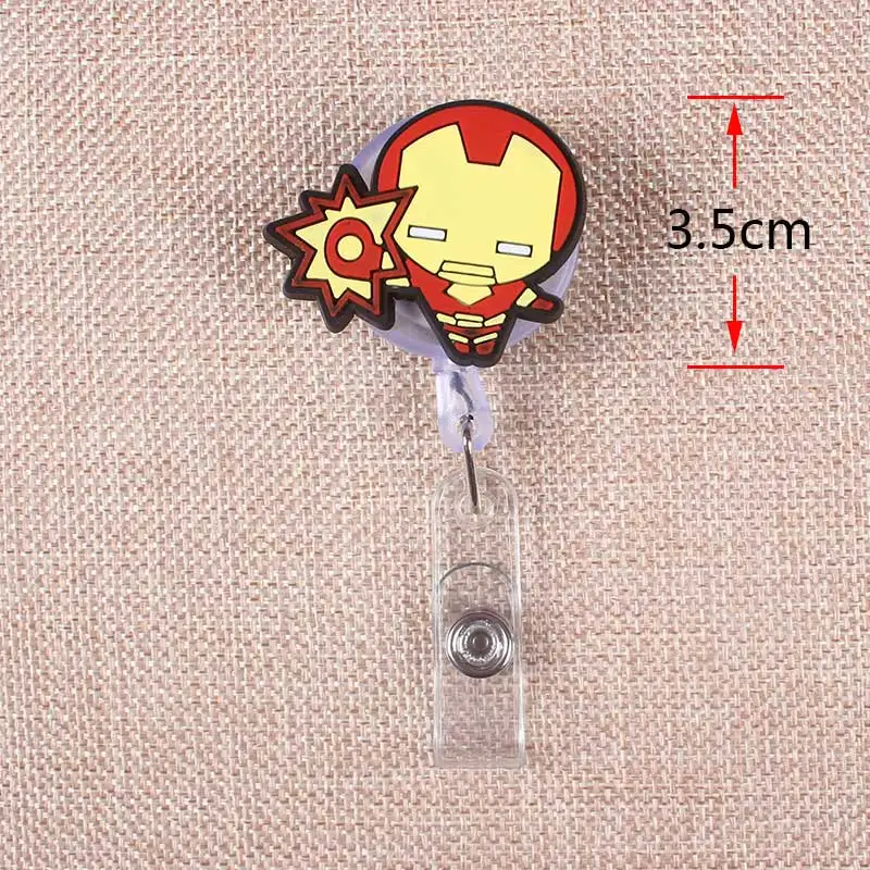 9 Color Styles Man Boy Hero Clown Retractable Soldiers Cartoon Badge Card Holder Reel Nurse Exhibition Enfermera Name Card Chest