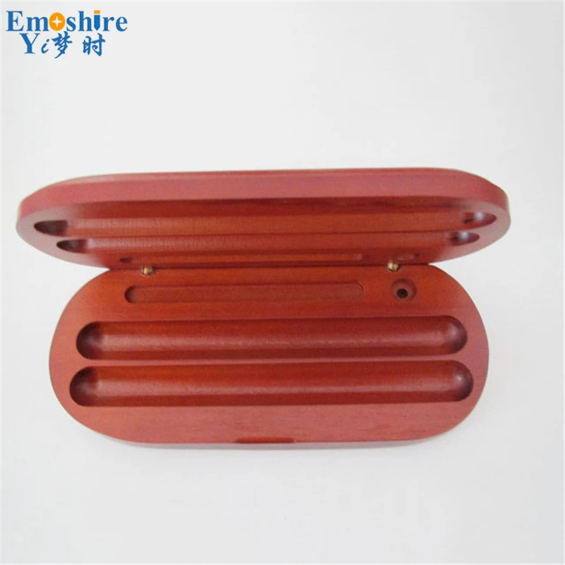 Emoshire Factory direct wooden double branch pen box boxery box popular new mahogany gift box custom (3)