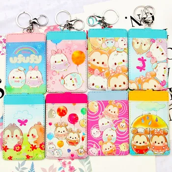 

IVYYE Fashion Mickey Baby squirrel Anime Plush Card Holder PU Cartoon Credit ID Bags Coin Bus Card Wallet Girls Gifts New