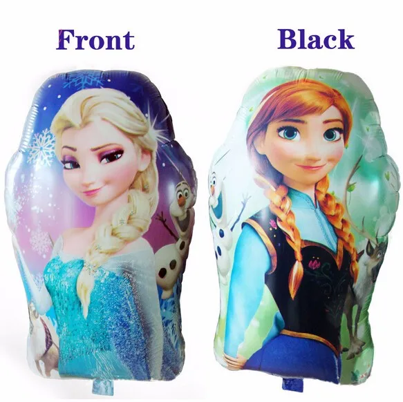 

50pcs/lot 65*43cm Cartoon Princess Foil Balloon Snow Elsa&Anna Balloons Aluminum Helium Ballon Party Decorations Globos