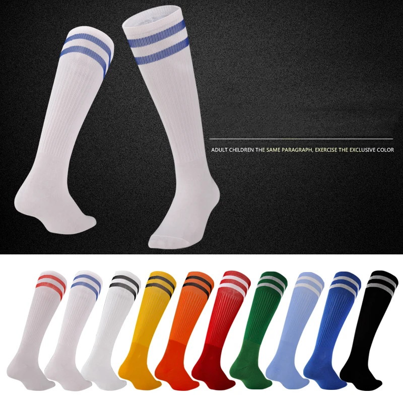 Brothock Adult children soccer socks Men stockings thin section skid training stockings summer knee socks cheer leading