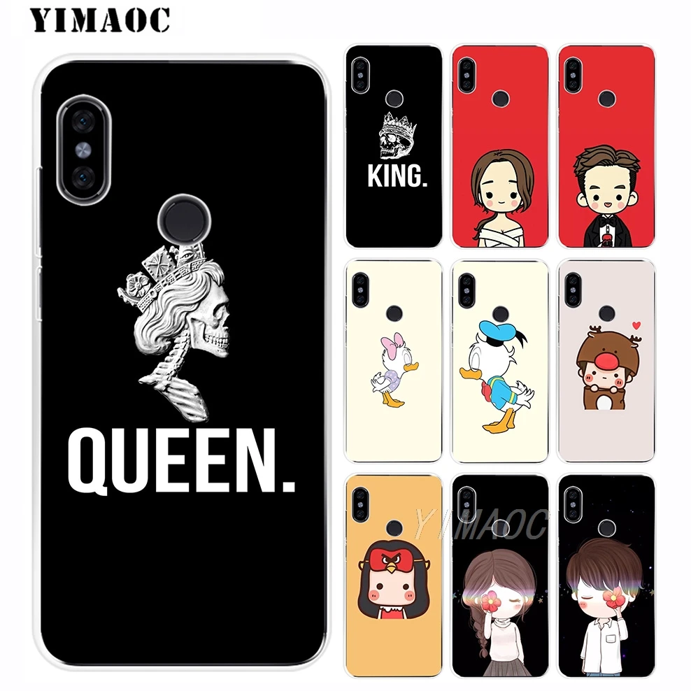 YIMAOC King and Queen Crowns Couple Soft Silicone Case for Xiaomi Redmi 6 6A 5A 5 S2 Puls Note 8 7 4X 4 4A Pro Go |