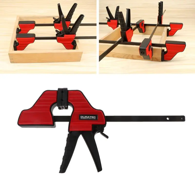 

F Clamp Wood-Working Bar Clamp Quick Ratchet Release Speed Squeeze DIY Hand Tool
