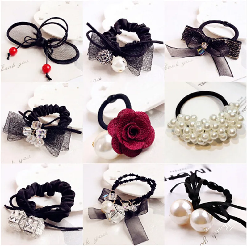 Kopen Koreaanse mode elastische haar elastiekjes vrouwen meisjes banden haar touw ring accessoires voor vrouwen haar chouchou hoofdtooi hoofddeksels